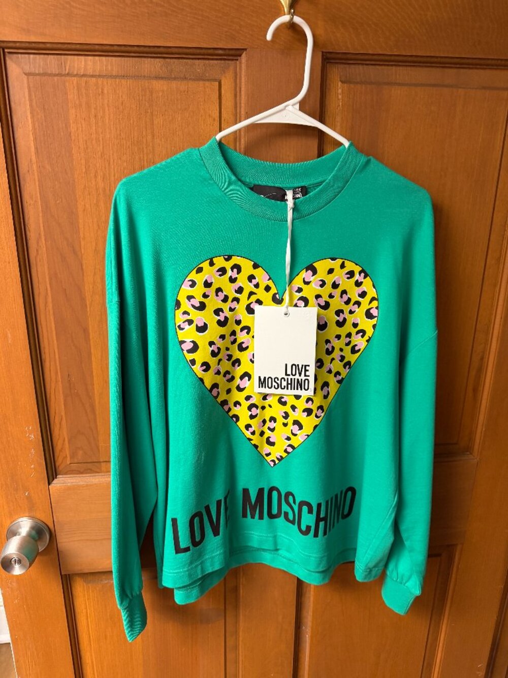 Moschino Love Women's Green Long Sleeve Shirt Size 4 Brand NEW!!